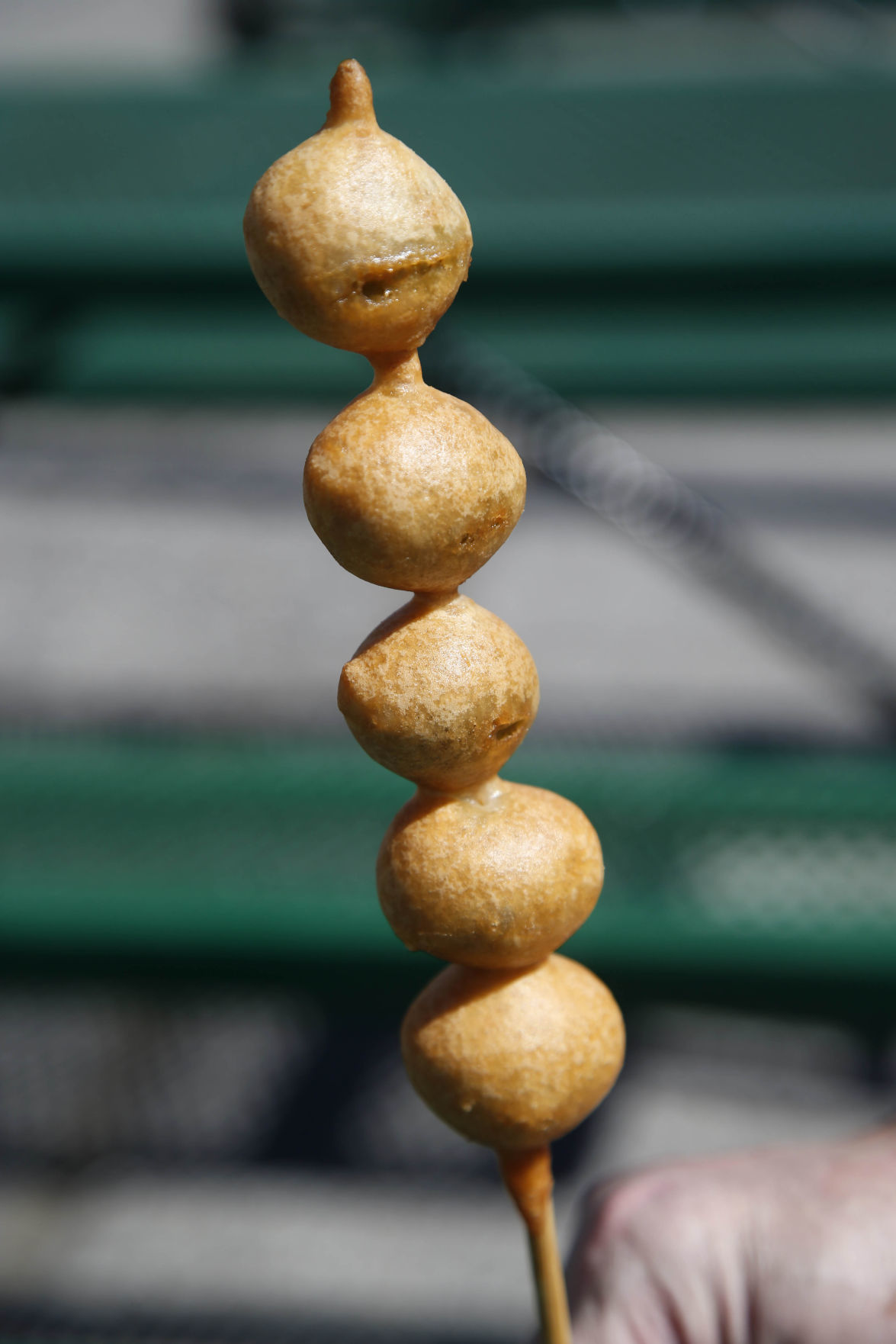 Returning food - DEEP-FRIED OLIVES ON A STICK